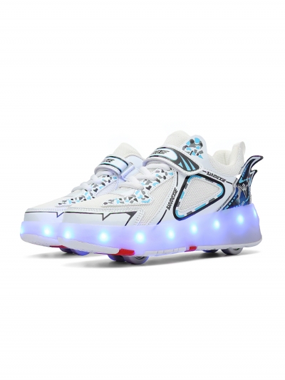 Роликовые LED-кроссовки GLYDE белые, 37, 36, 35, 34, 33 размер-6